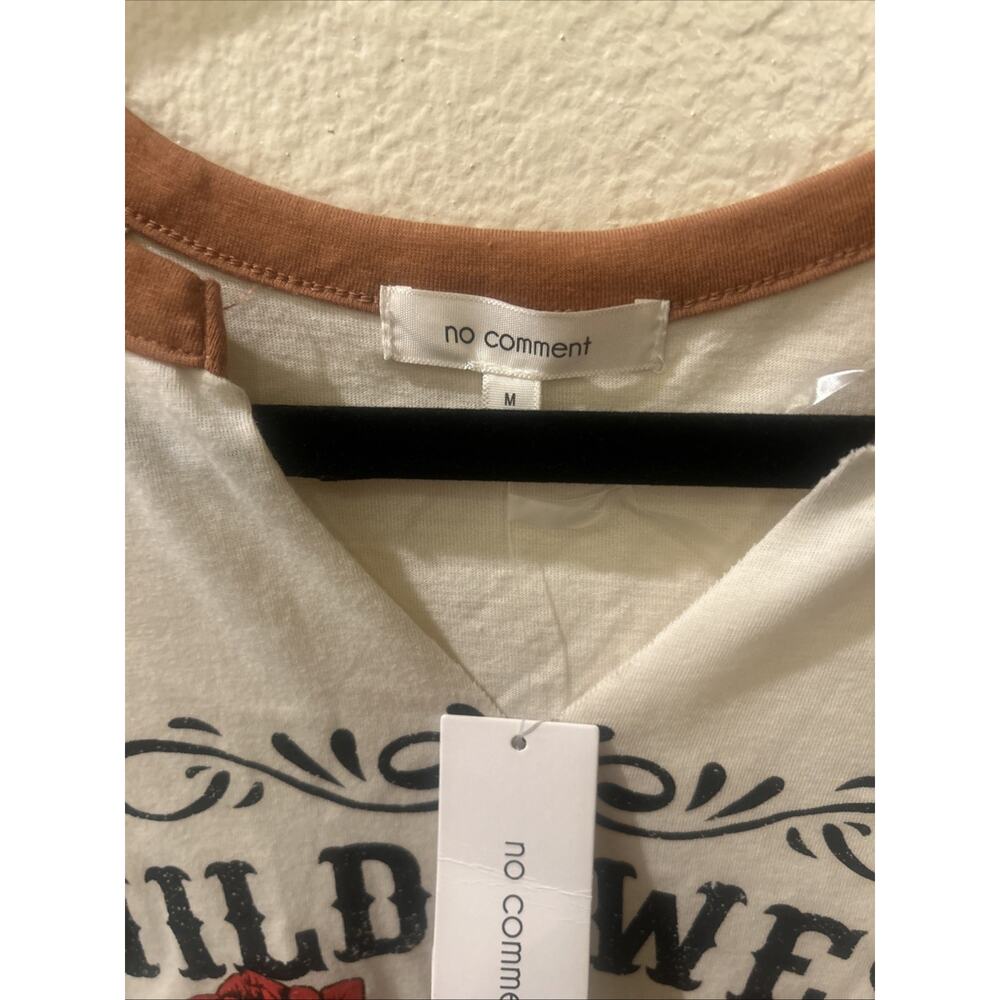No Comment Juniors Wild West Crop Cute Summer T-shirt Medium Sleeveless NWT - Picture 4 of 6